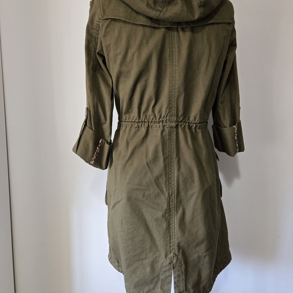 BCBGeneration Khaki Utility Jacket with Hood. Size XS - Picture 8 of 16